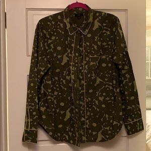 Floral camouflage button down